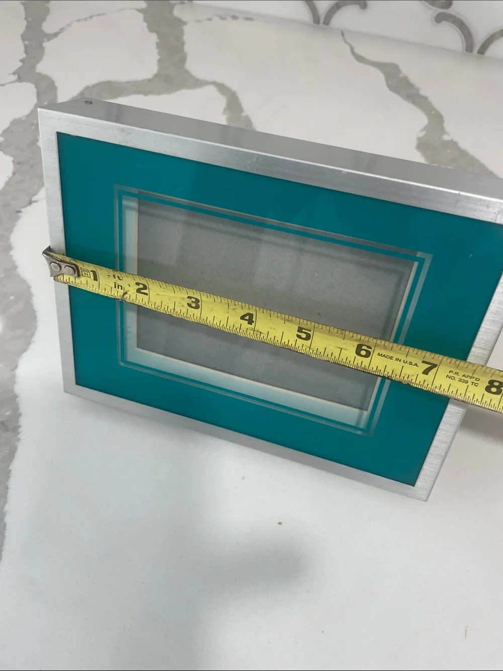 Teal Picture Frame with Silver Trim